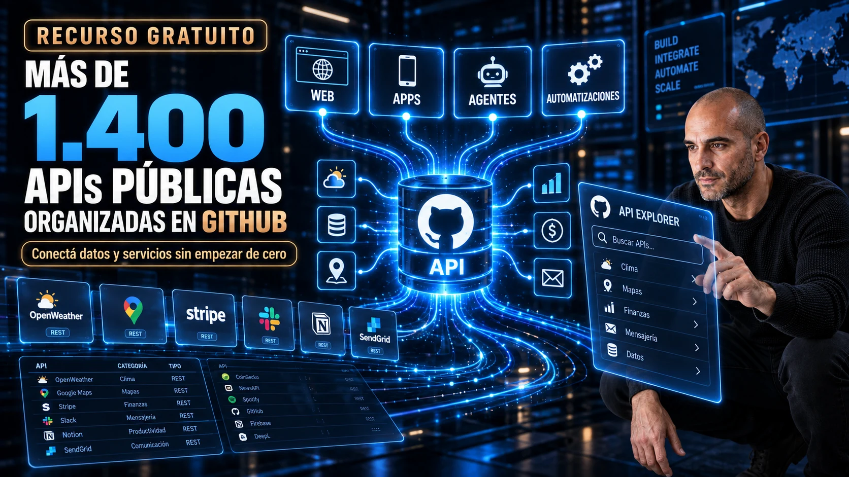 Más de 1.400 APIs públicas organizadas en GitHub