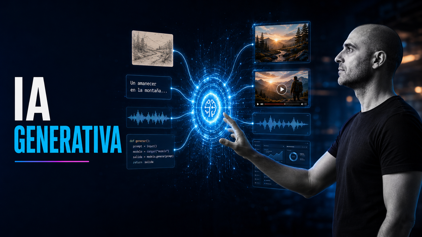 IA Generativa — Texto, imagen, audio y video con IA por Gabriel Martínez